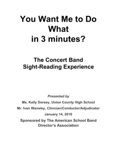 You Want Me to do What in 3 Minutes-Sight Reading
