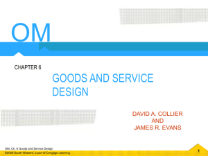 goods and service design
