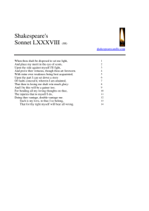 Sonnet 88 - Shakespearecandle