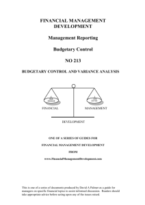 budget control variance analysis