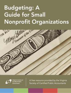 Budgeting: A Guide for Small Nonprofit Organizations