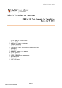 MODL5106 Text analysis in translation