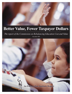 Better Value, Fewer Taxpayer Dollars