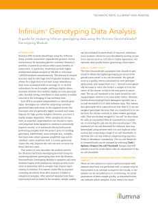 Infinium® Genotyping Data Analysis - Support