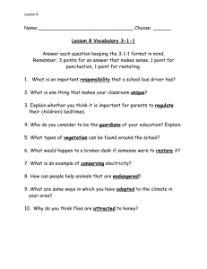 Vocab Questions lesson 8