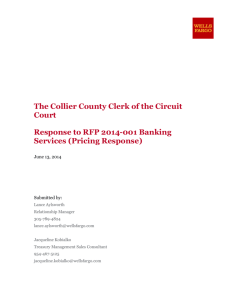 Wells Fargo Pricing Response - Collier County Clerk of the Circuit