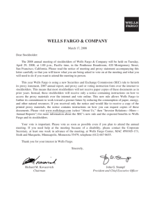 2008 Wells Fargo Proxy