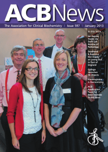 Issue 597 | January 2013 - Association of Clinical Biochemists