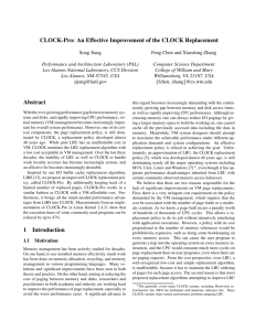 CLOCK-Pro: An Effective Improvement of the CLOCK Replacement