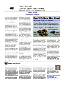 Growth Stock Newsletter