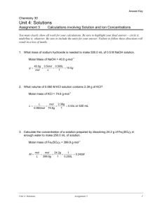 Unit 4: Solutions