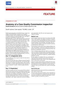 Anatomy of a Care Quality Commission inspection