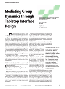 Mediating Group Dynamics through Tabletop Interface Design