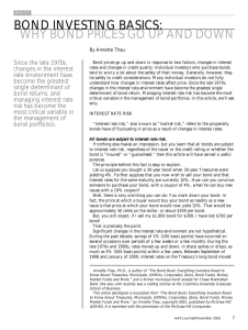 BOND INVESTING BASICS: WHY BOND PRICES GO UP AND DOWN