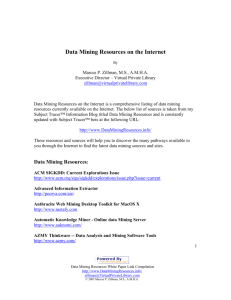 Data Mining Resources - Virtual Private Library