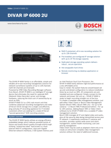 divar ip 6000 2u - Bosch Security Systems