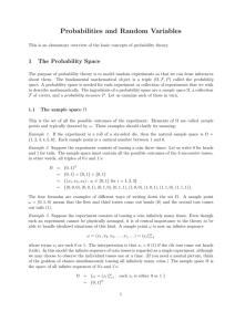 Probabilities and Random Variables
