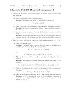 Solution to ECE 302 Homework Assignment 1