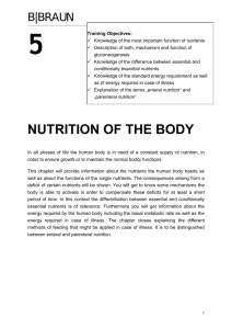 nutrition of the body