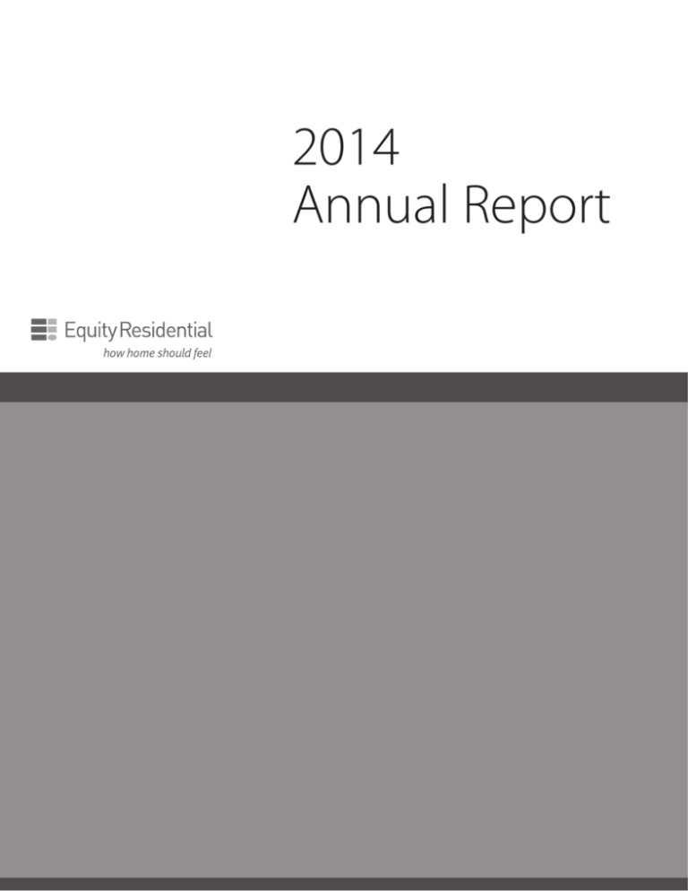 2014 Annual Report Equity Residential