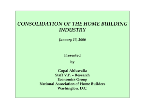 consolidation of the home building industry