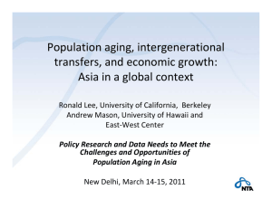 Population aging, intergenerational transfers, and economic growth