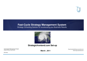 Fast-Cycle Strategy Management System
