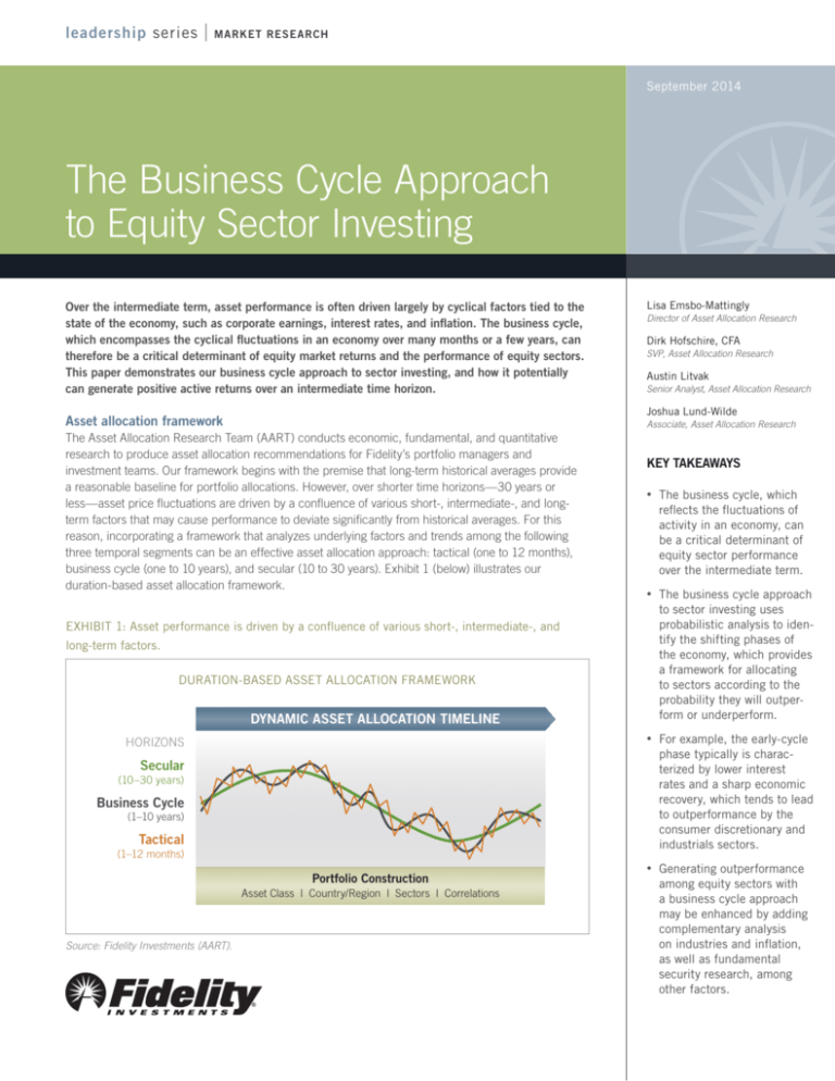 Business cycle approach to sector investing cycle wag 7 tsd forex
