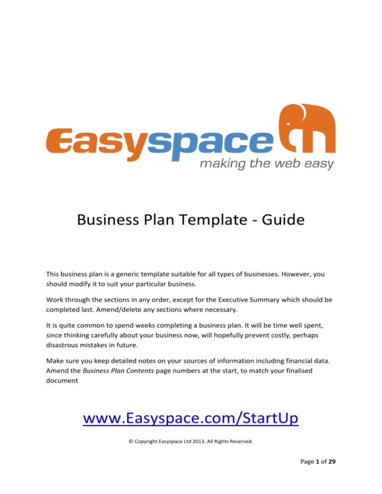 business plan guides