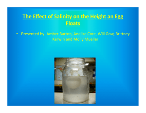 The Effect of Salinity on the Height an Egg Floats
