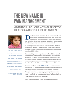 Pain management - MPM Medical Inc.