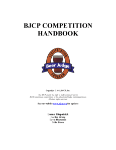 BJCP COMPETITION HANDBOOK