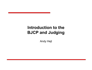 Introduction to the BJCP and Judging