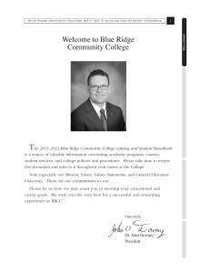 2011-2012 Catalog - Blue Ridge Community College