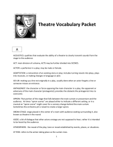 Theatre Vocabulary Packet