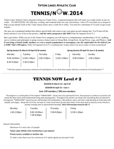 Tennis Now Spring 2014 - Tipton Lakes Athletic Club