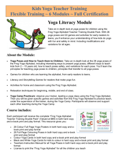Kids Yoga Teacher Training Flexible Training ~ 6 Modules ~ Full