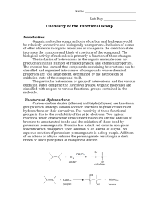 Chemistry of the Functional Group