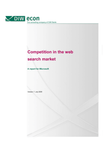 Competition in the web search market