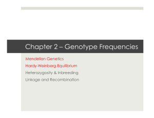 Chapter 2 – Genotype Frequencies