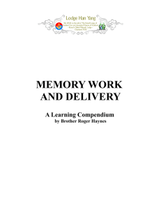 memory work and delivery