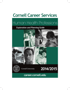 Health Careers Guide - Cornell Career Services
