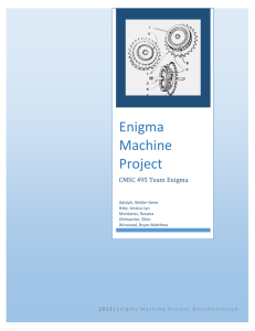 Enigma Machine Project - CMSC 495 Enigma Machine