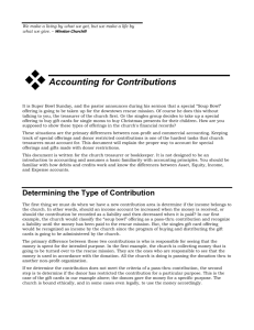 Accounting for Contributions