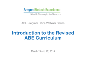 Introduction to the Revised ABE Curriculum
