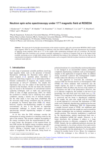 Neutron spin echo spectroscopy under 17 T magnetic field at RESEDA