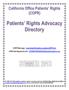 Patients' Rights Advocacy Directory