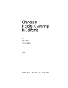 Changes in Hospital Ownership in California