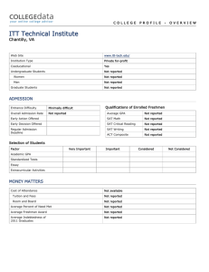 ITT Technical Institute College Profile Print Version