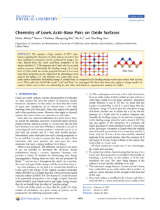 Chemistry of Lewis Acid−Base Pairs on Oxide Surfaces